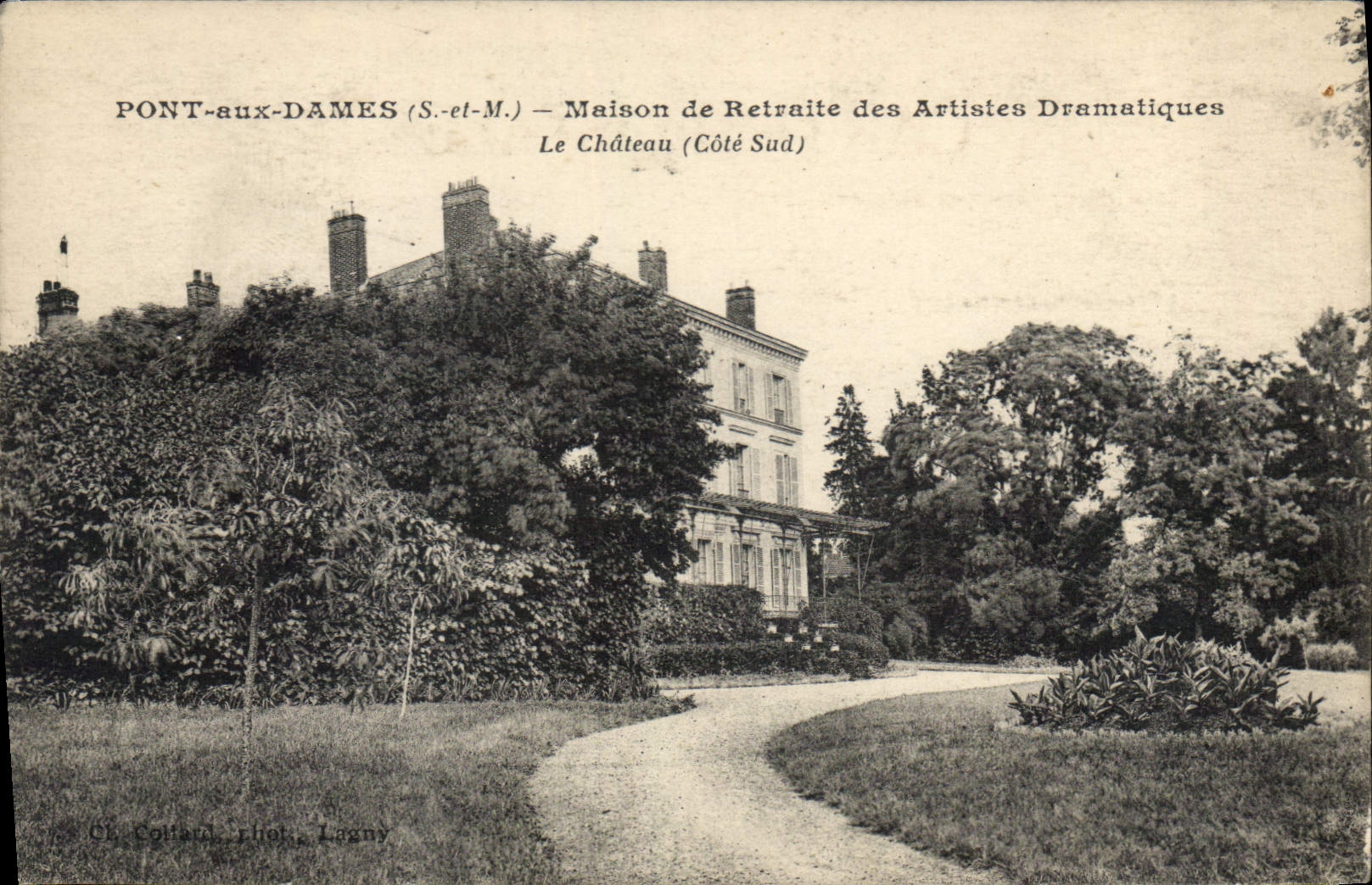 CPA Pont aux Dames S et M maison de Retraite des Artiste Dramatique Le Chateau cote sud 
