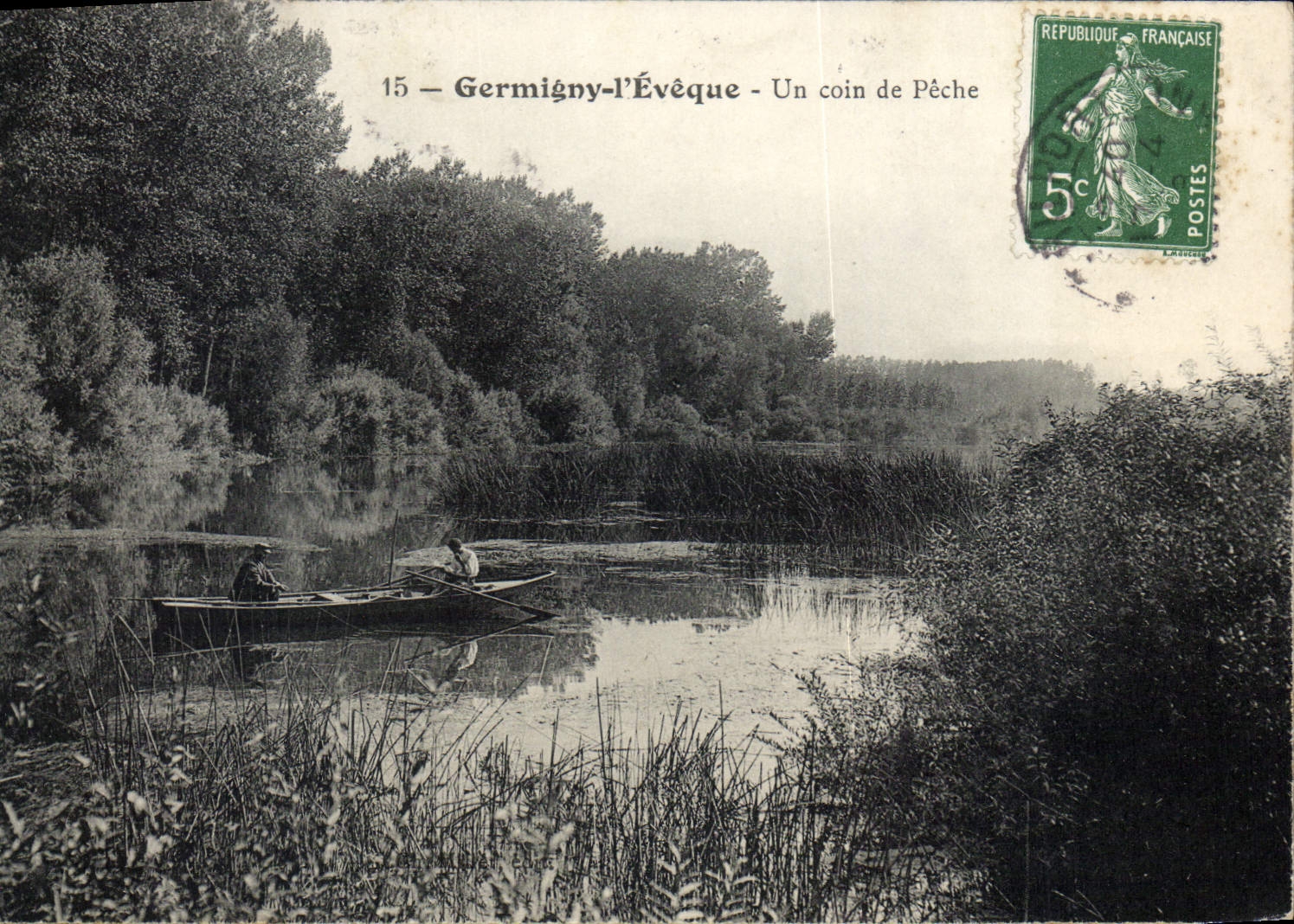 CPA Germigny l'Eveque Un coin de Peche 