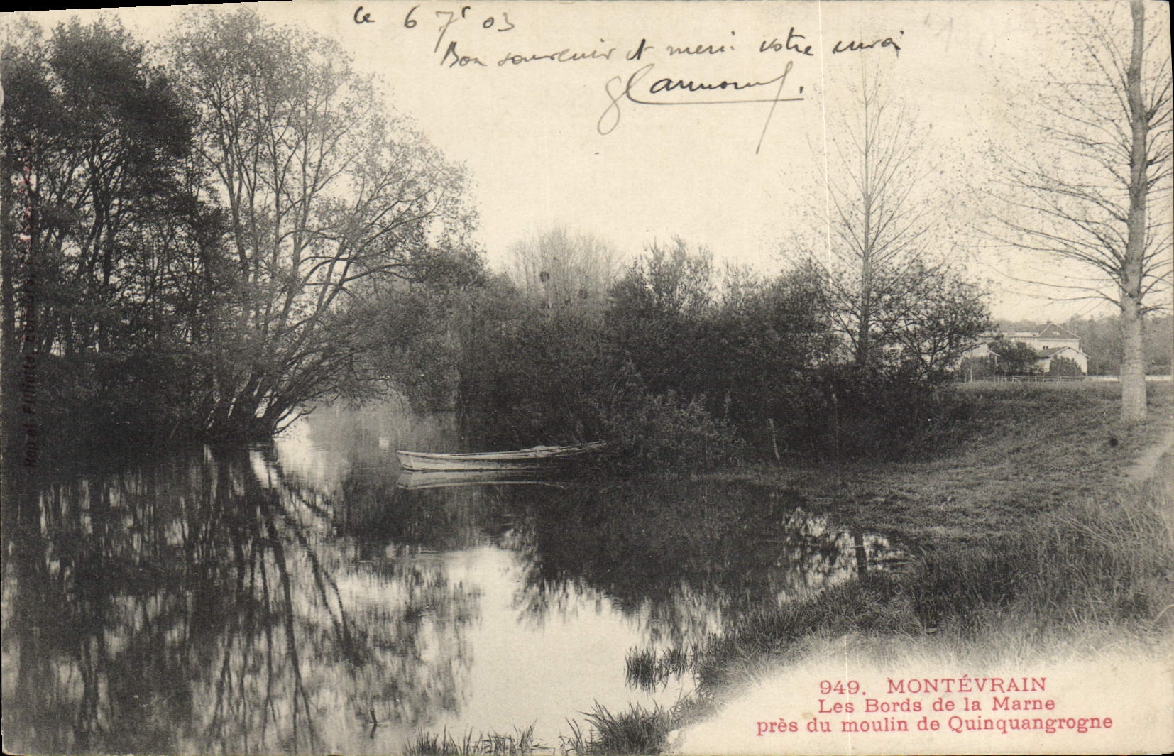 CPA Montevrain Les Bords de la Marne pres du moulin de Quinquangrogne 