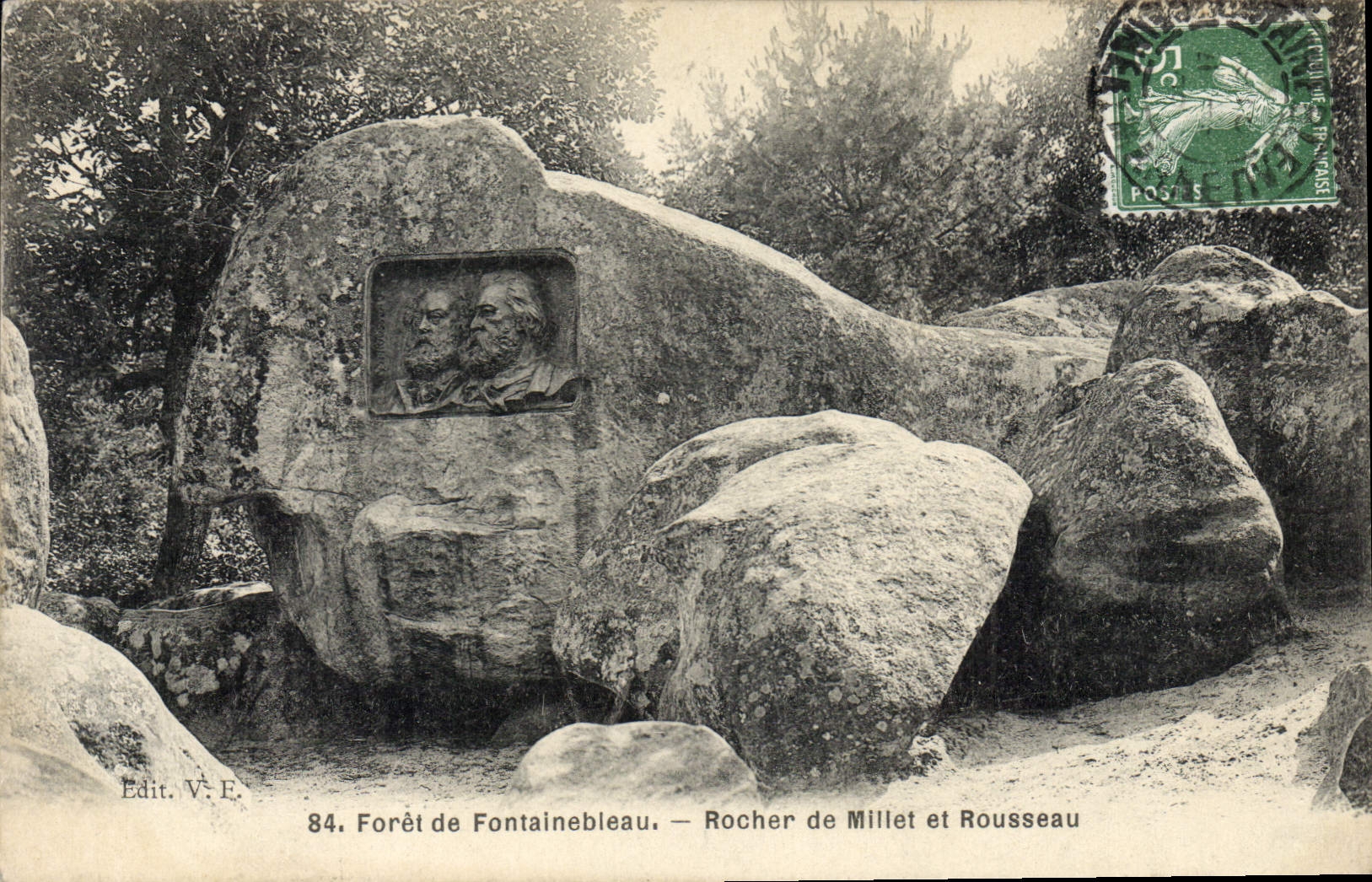 CPA Foret de Fontainebleau Rocher de Millet et Rousseau 