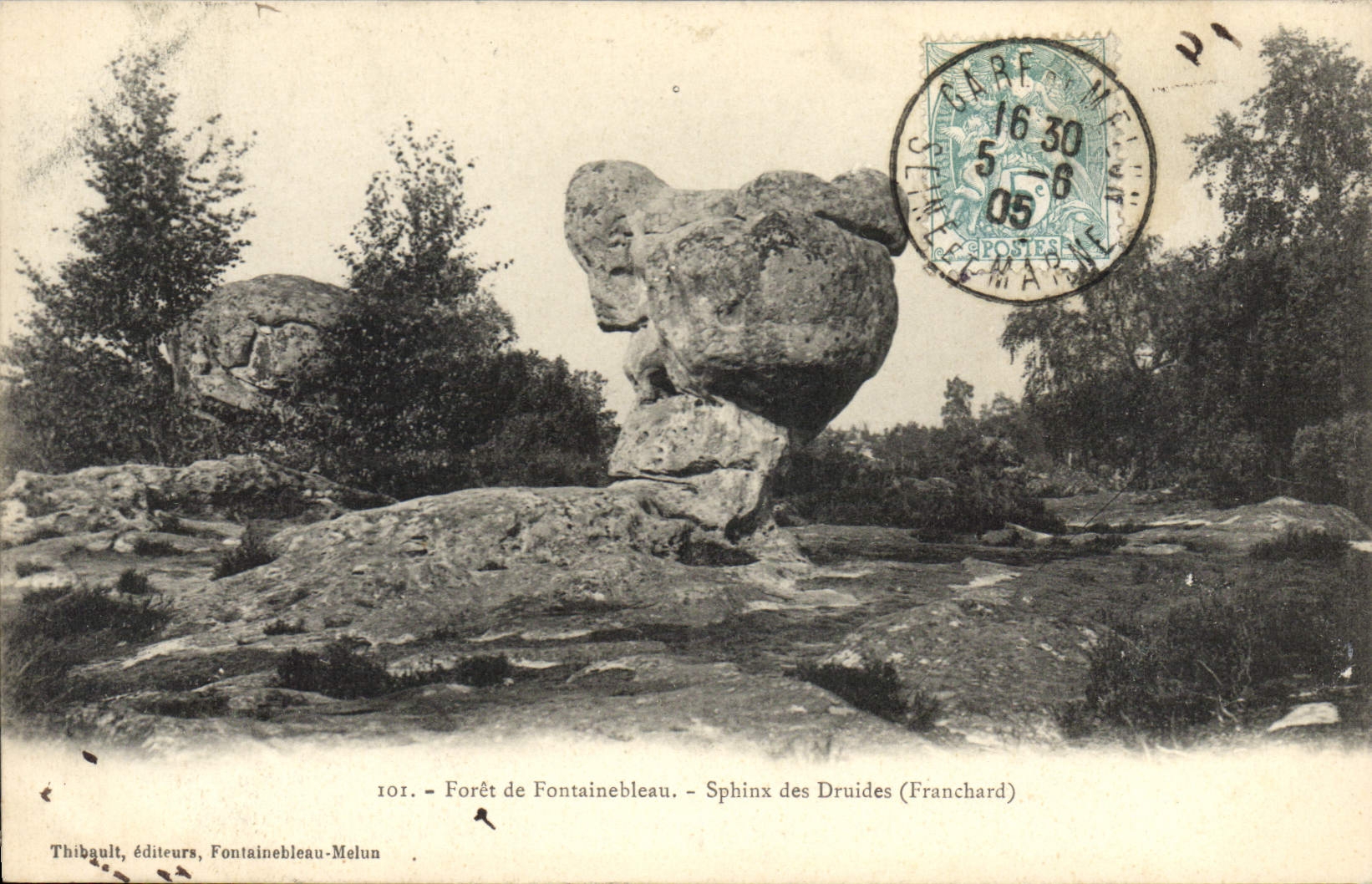 CPA Foret de Fontainebleau Franchard sphinx des druides