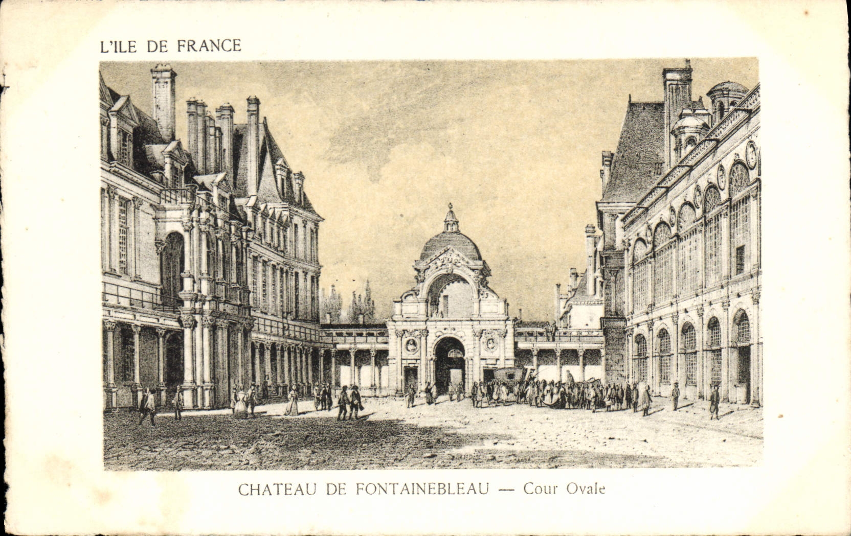 CPA Fontainebleau Chateu Cour Oval