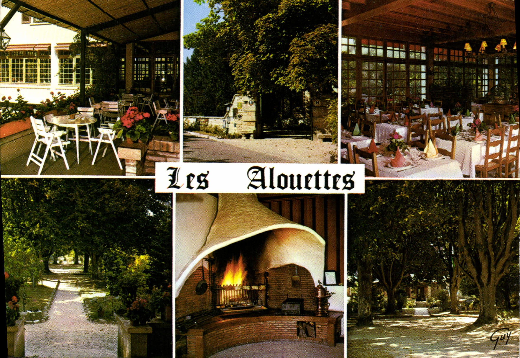 CPSM Barbizon (Seine et Marne) Hotel Restaurant les Alouettes Grand parc Terrasse Tennis