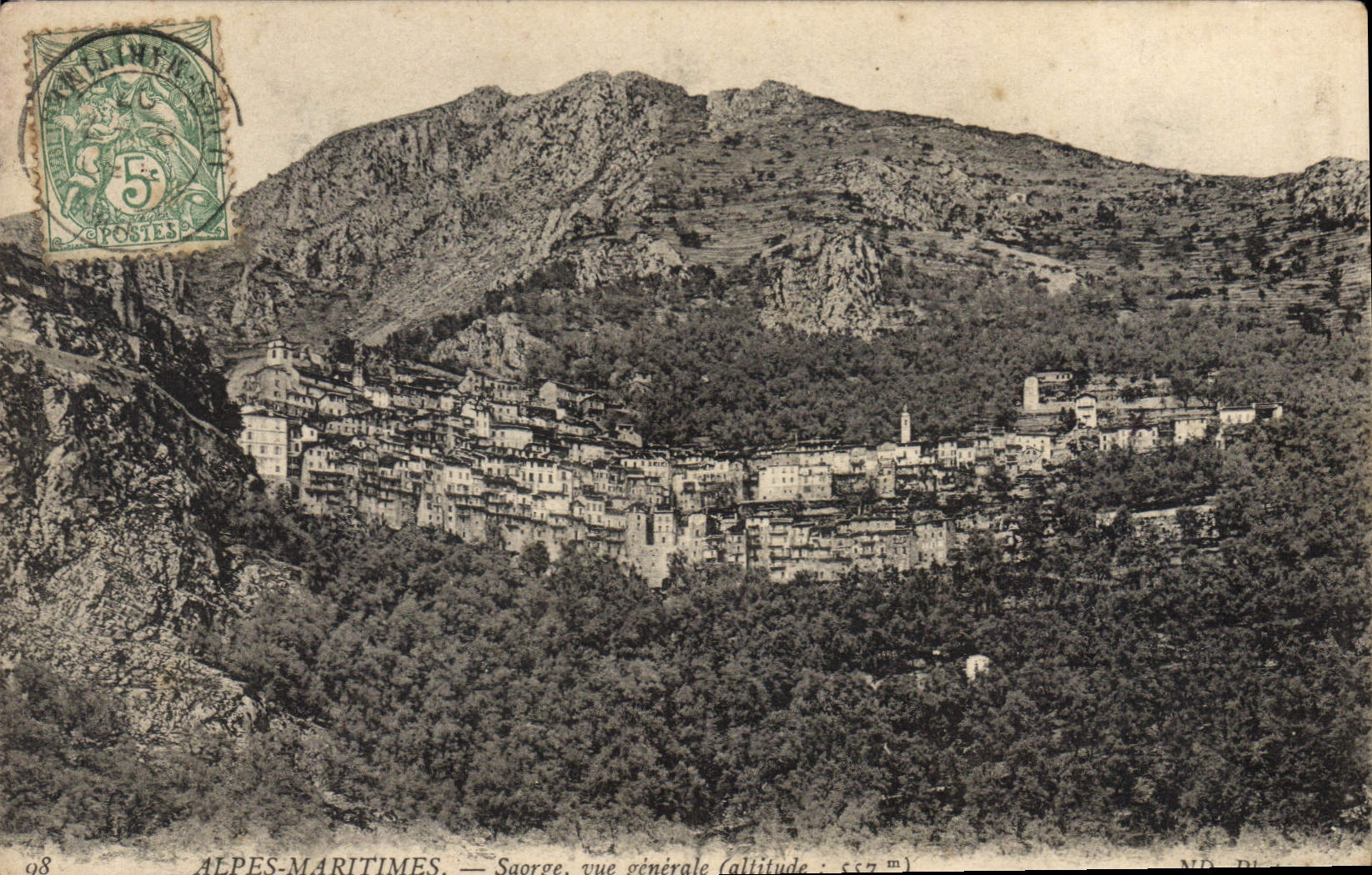CPA Alpes Maritimes Saorge vue generale