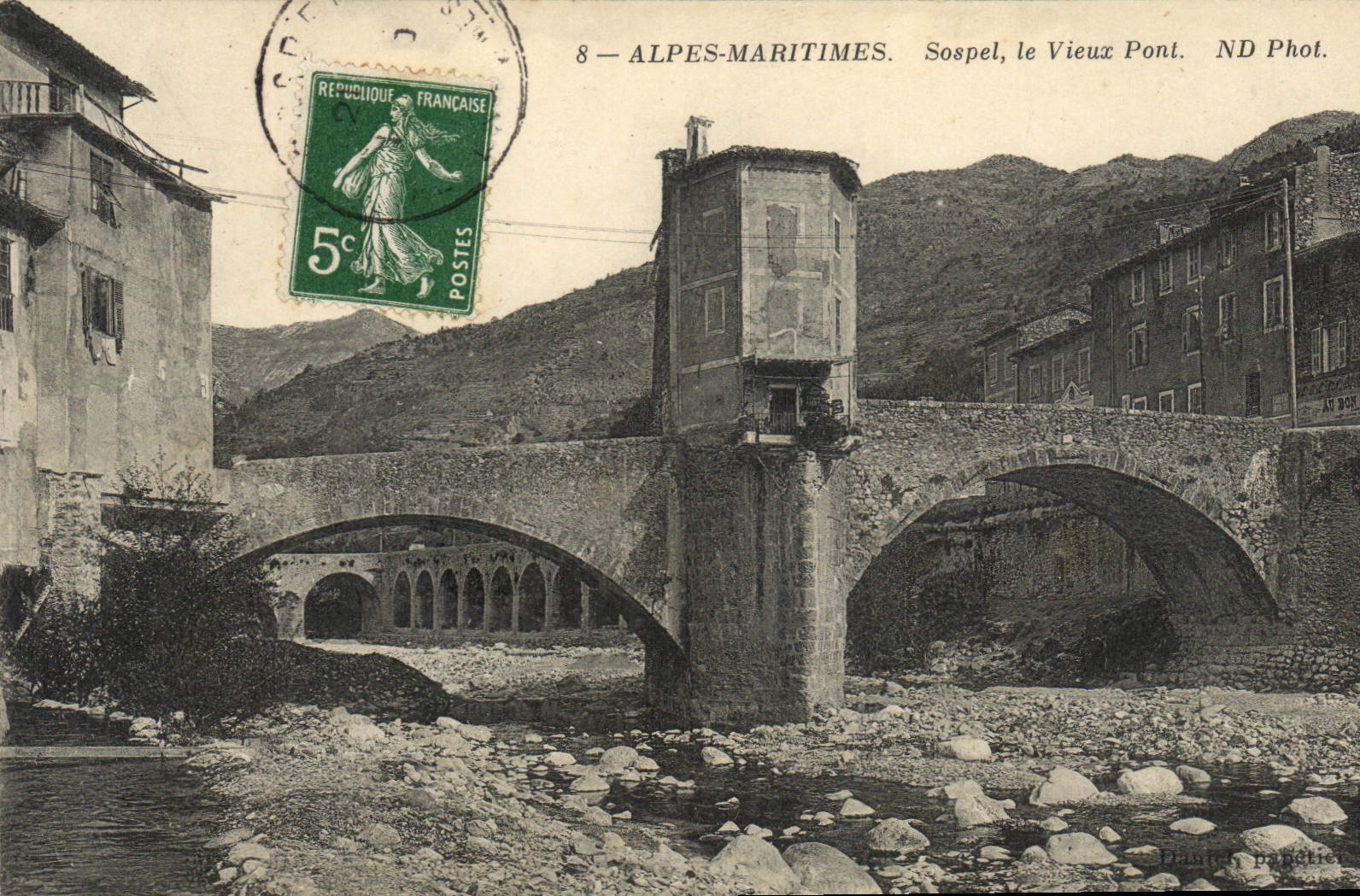 CPA Alpes Maritimes Sospel le Vieux Pont