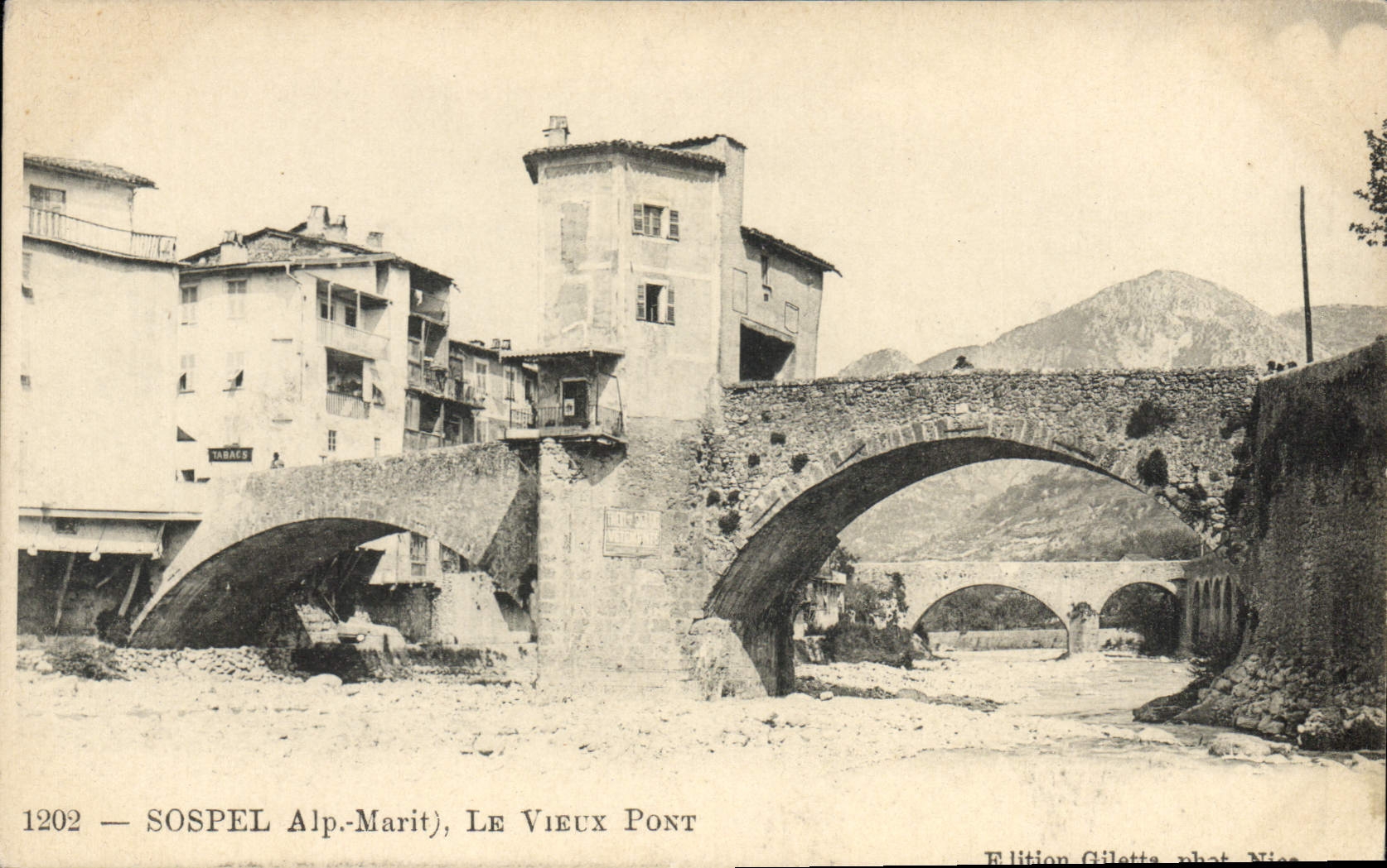 CPA Sospel Alp Marit Le Vieux Pont