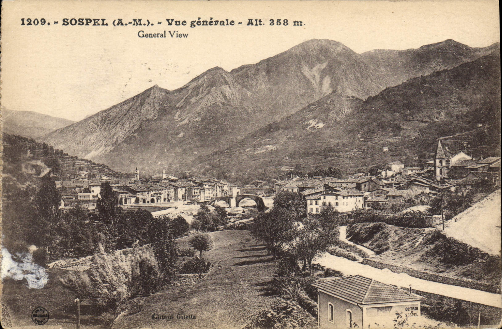 CPA Sospel (A M) Vue generale