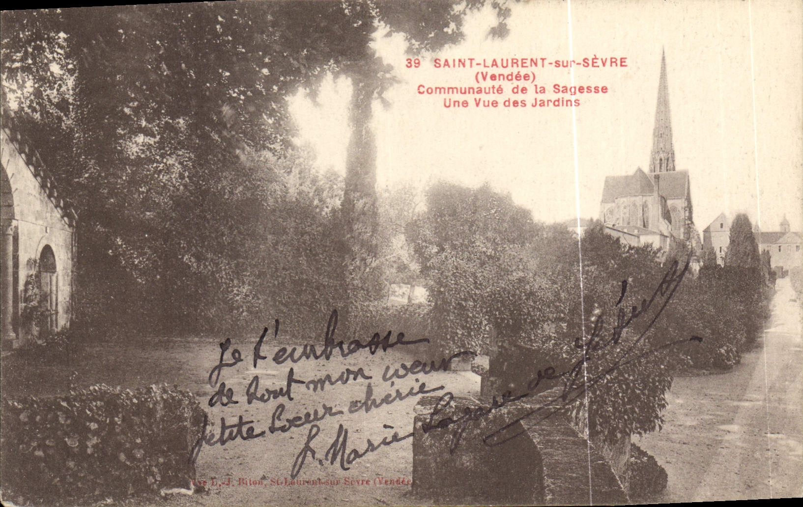 CPA Saint Laurent sur Sevre (Vendee) Communaute de la Sagesse