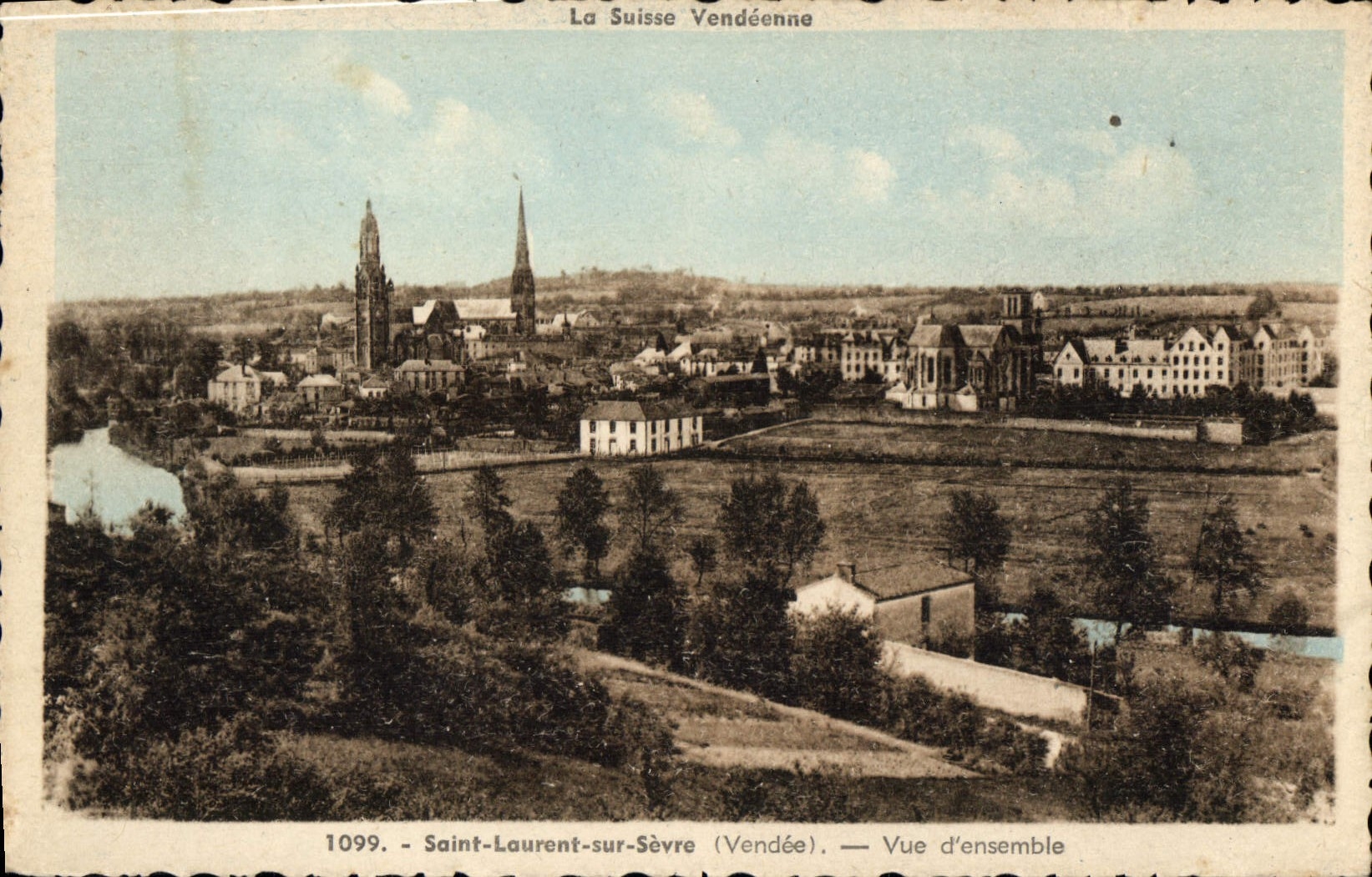 CPA La Suisse Vendeenne Saint Laurent sur Sevre (Vendee) Vue d'ensemble