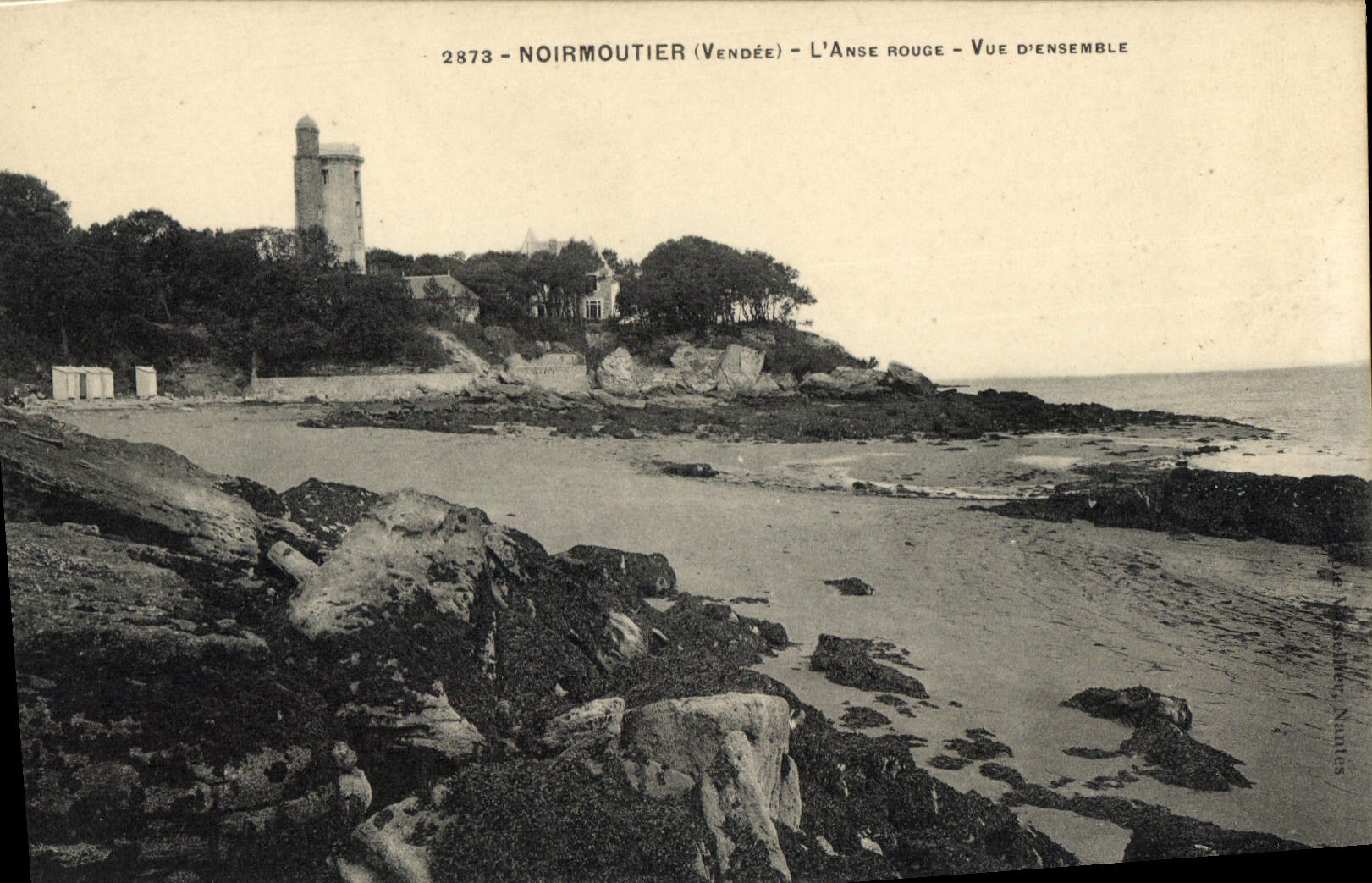 CPA Noirmoutier (Vendee) L'Anse Rouge Vue d'ensemble