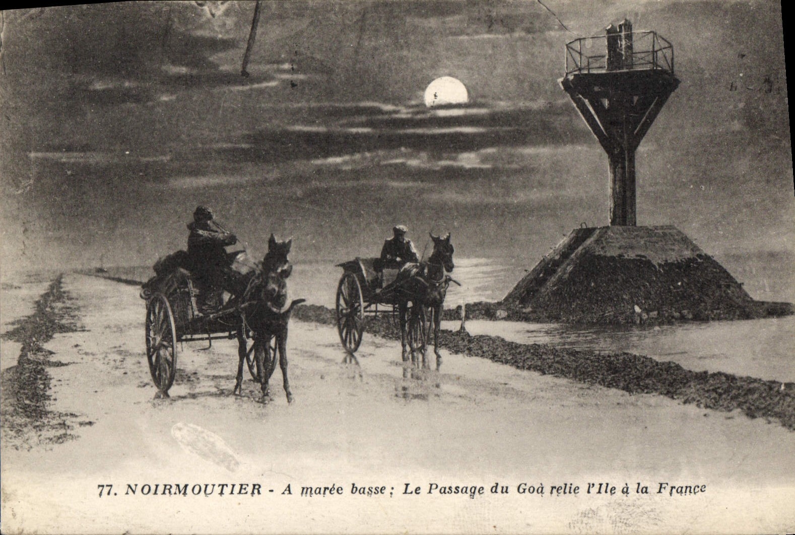 CPA Noirmoutier A maree basse