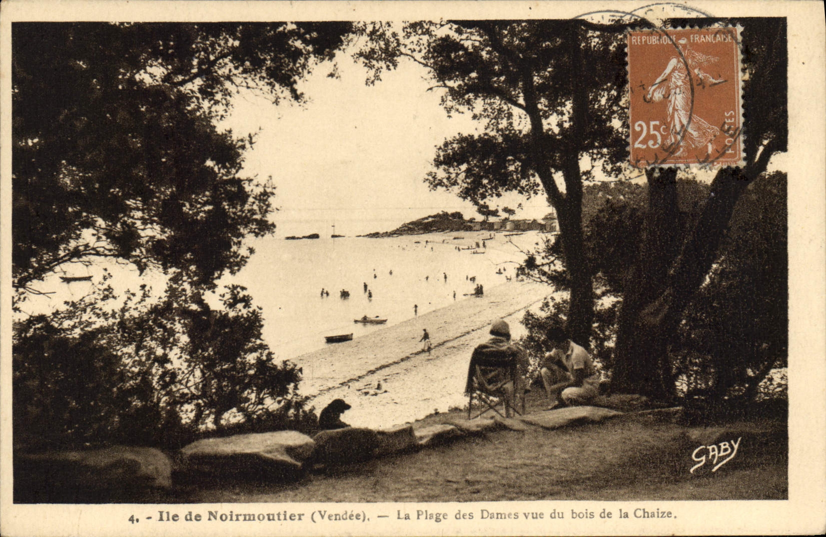 CPA Ile de Noirmoutier (Vendee) La Plage des Dames vue du bois de la Chaize