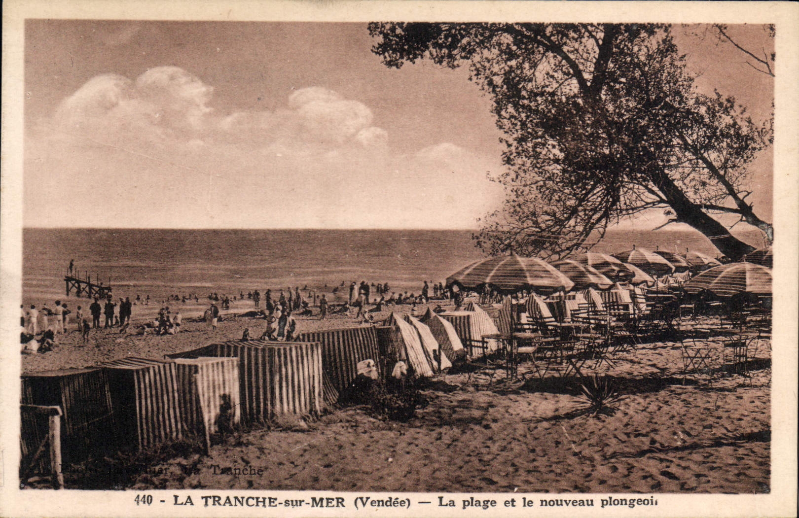 CPA La Tranche sur Mer (Vendee) La Plage et le nouveau plongeoi