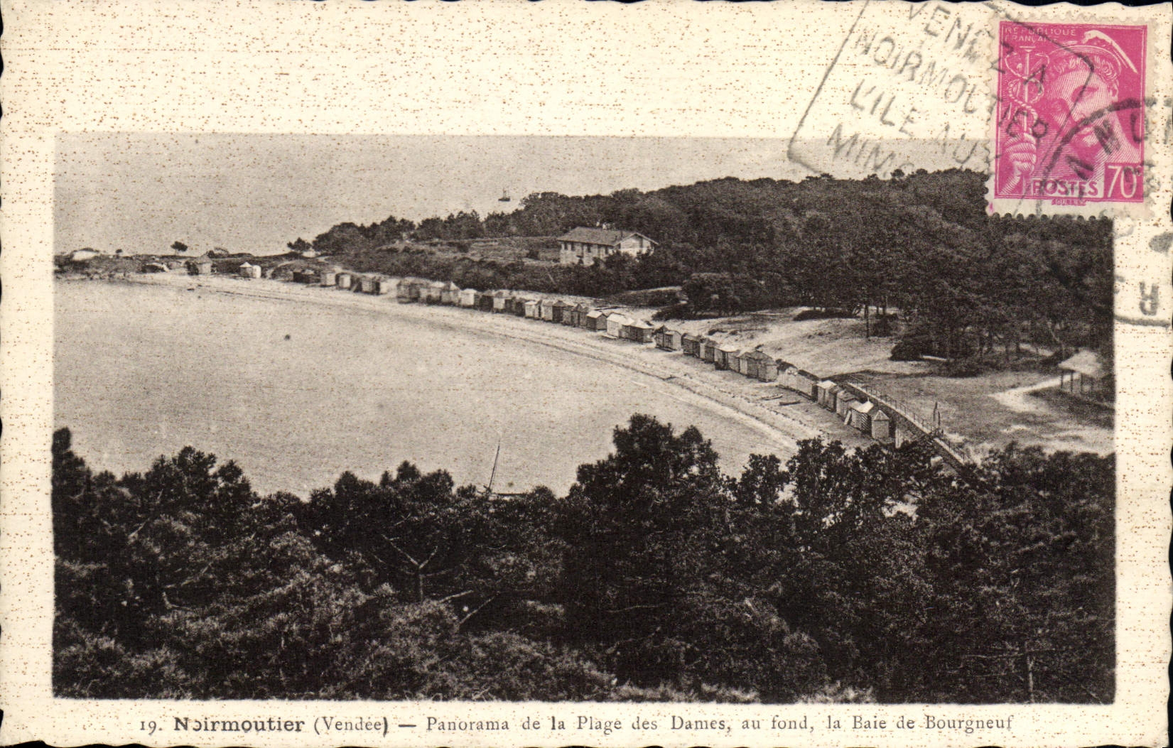 CPA Noirmoutier (Vendee) Panorama de la Plage des Dames