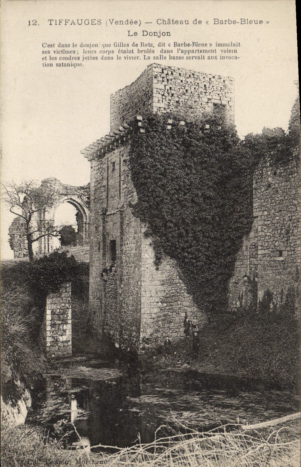 CPA Tiffauges (Vendee) Chateau de (Barbe Bleue) Le Donjon