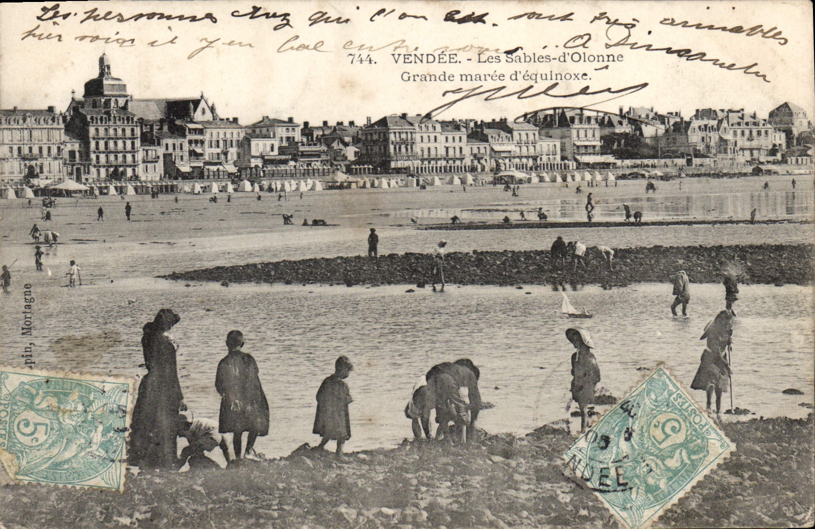 CPA Vendee Les Sables d'Olonne Grande maree d'equinoxe
