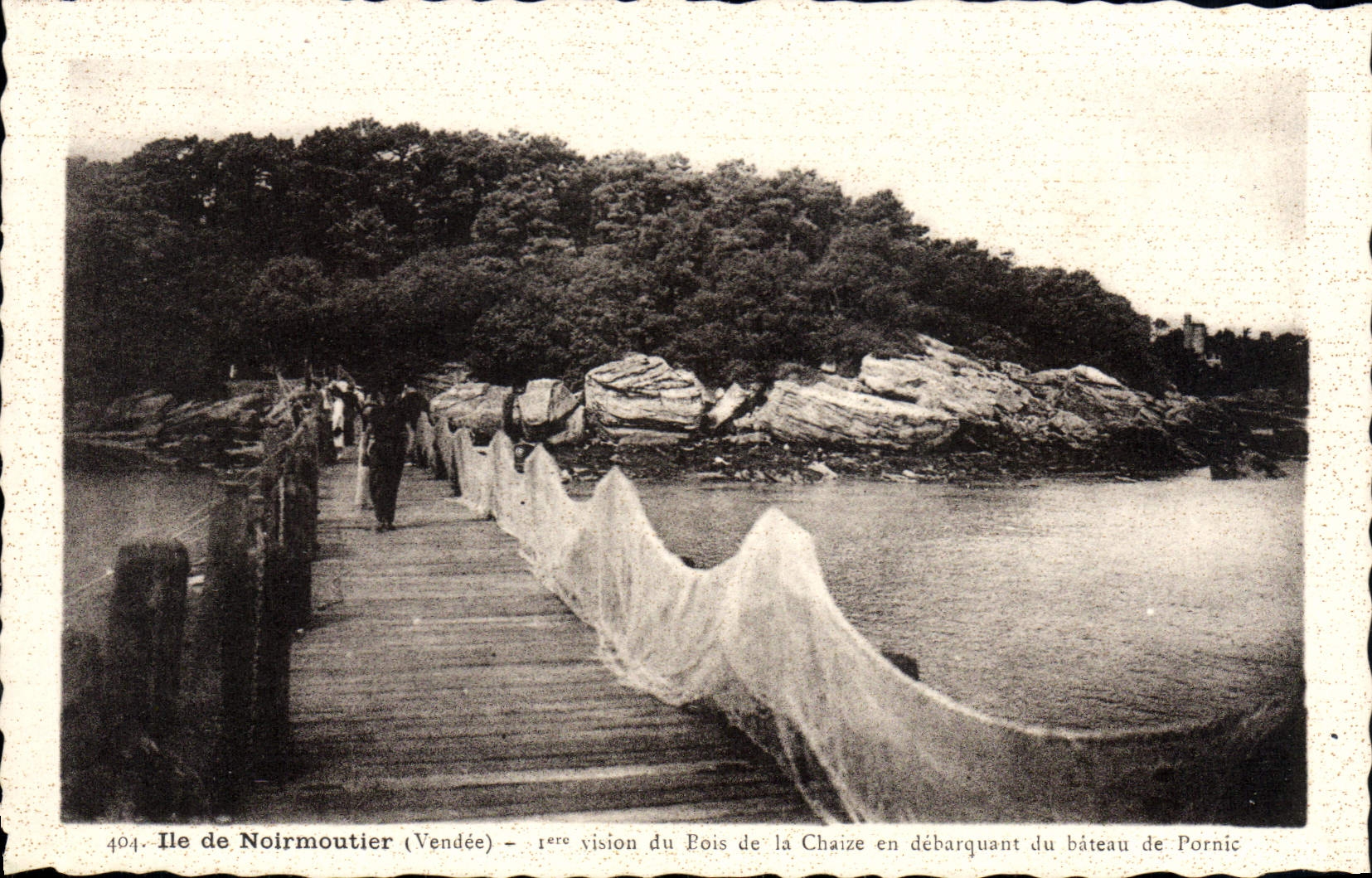 CPA Ile de Noirmoutier (Vendee) 1er vision du Pois de la Chaize en debarquant du bateau de Pornic