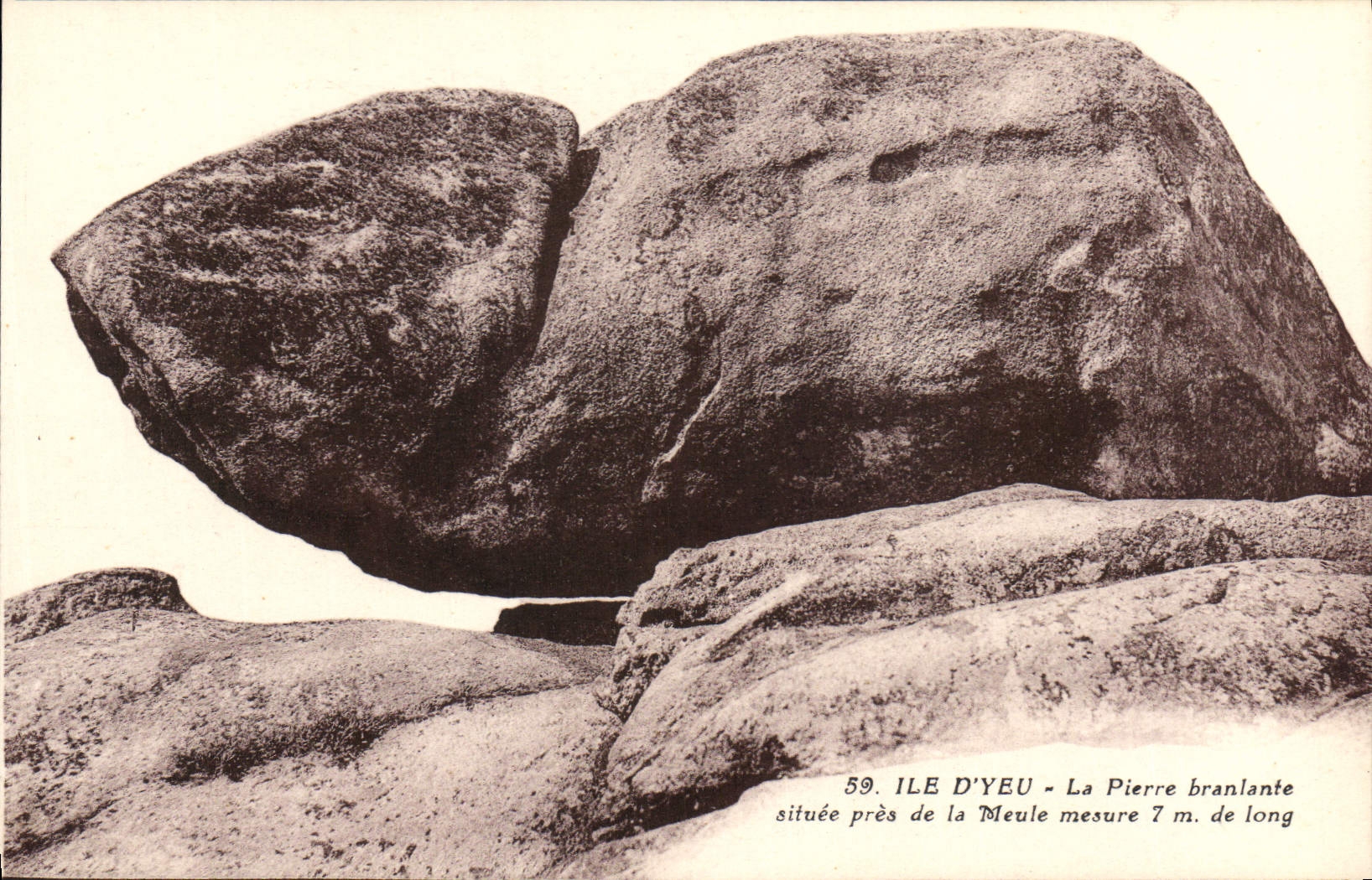 CPA Ile d'Yeu La Pierre branlante