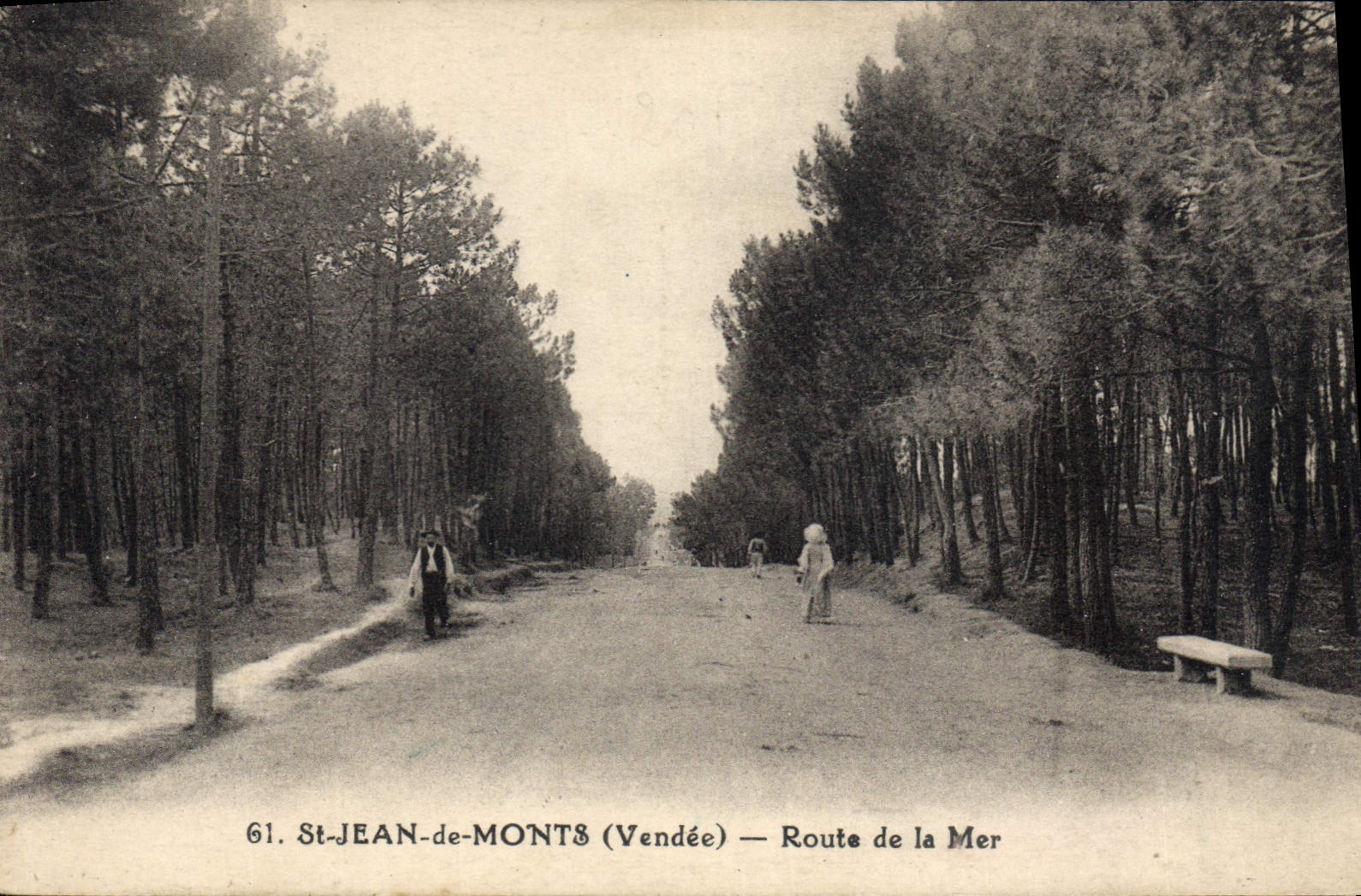 CPA St Jean de Monts (Vendee) Route de la Mer
