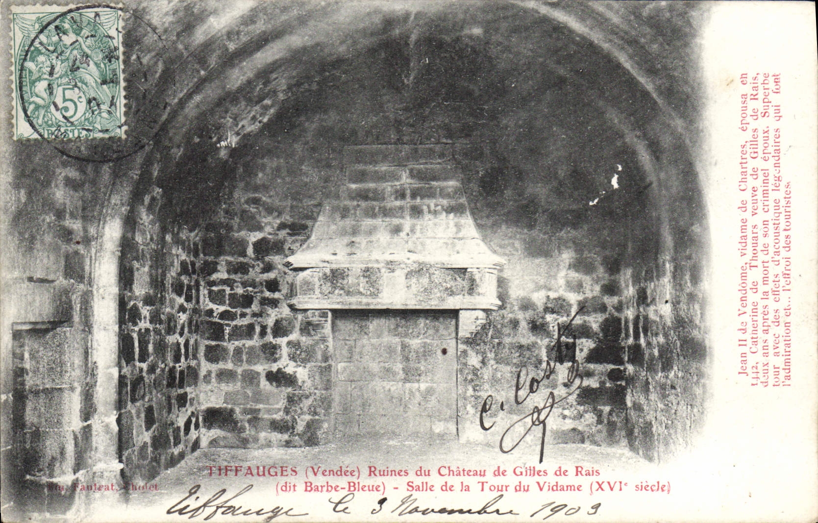 CPA Tiffauges (Vendee) Ruines du Chateau de Gilles de Rais