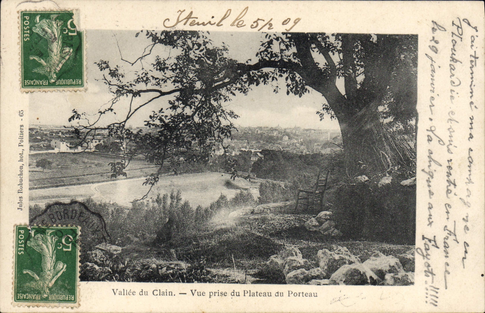 CPA Vallee du Clain Vue prise du Plateau du Porteau