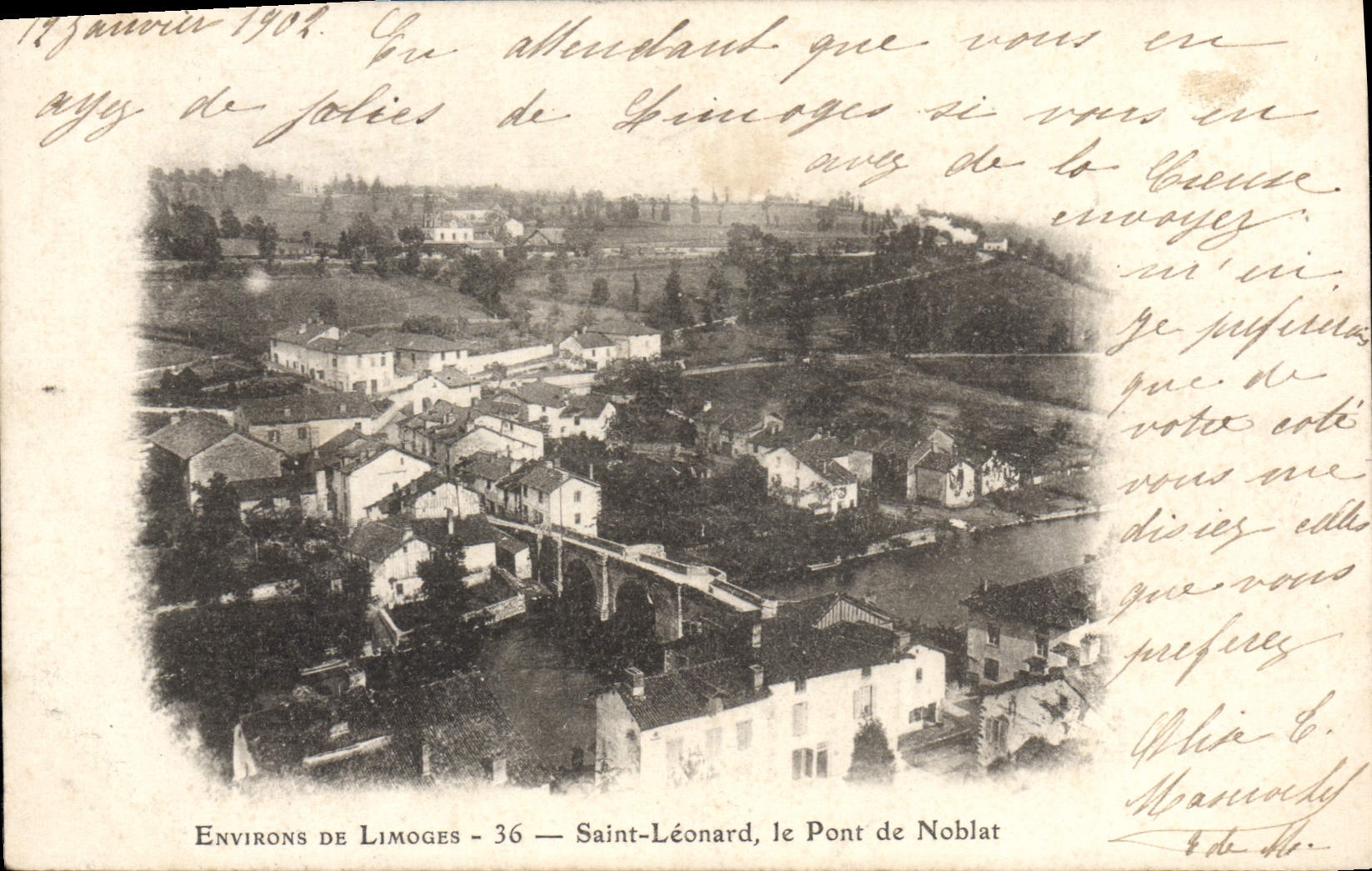 CPA Environ de Limoges Saint Leonard pont de Noblat