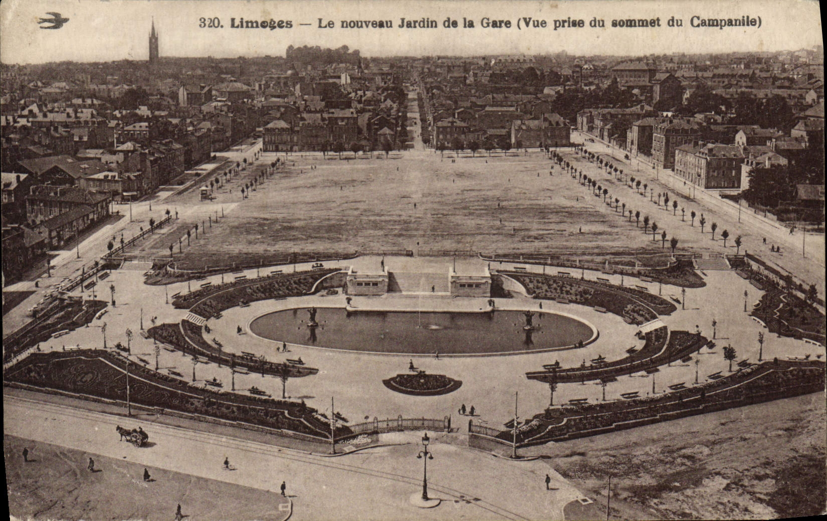 CPA Limoges Le nouveau Jardin de la Gare