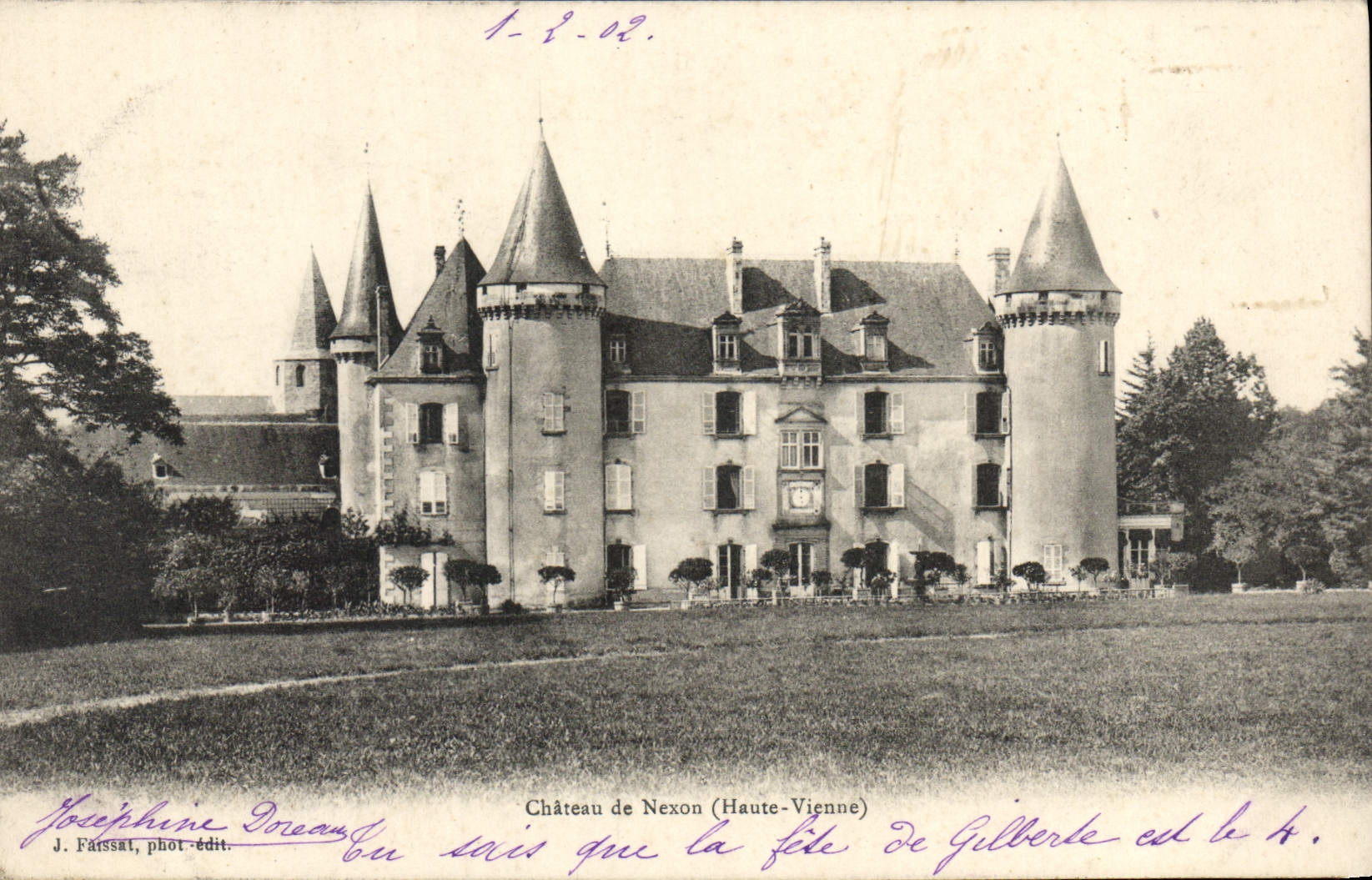 CPA Chateau de Nexon (Haute Vienne)