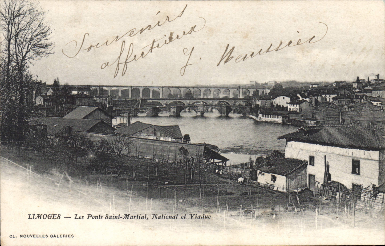 CPA Limoges Les Ponts Saint Martial National et Viaduc
