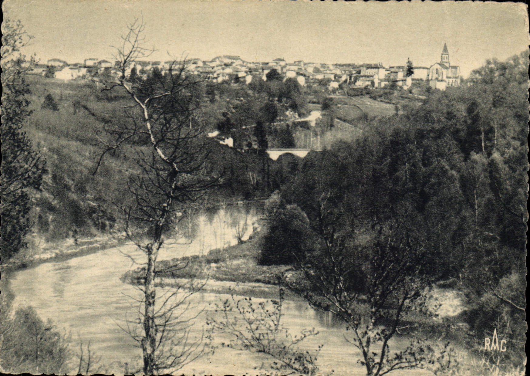 CPSM Chateauponsac (Haute Vienne) Vallee de la Gartempe (cote Ouest)