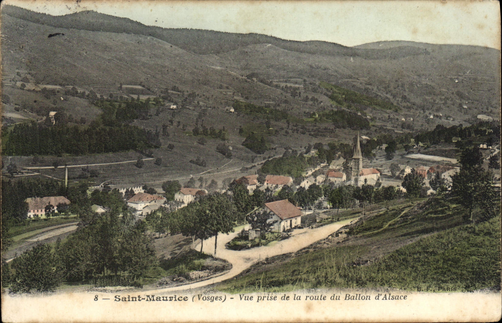 CPA Moselle St Maurice sur Moselle (Vosges) Vue prise de la route du Ballon d'Alsace