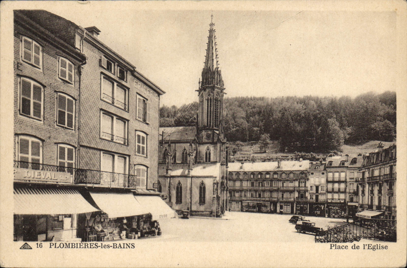CPA Plombieres les Bains Place de l'Eglise