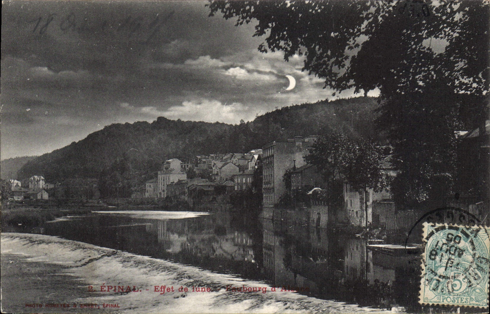 CPA Epinal Effet de lune