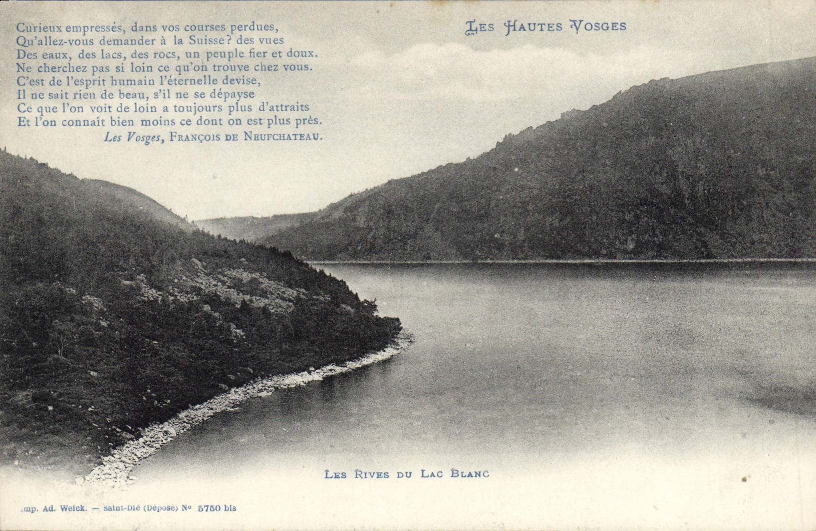 CPA Les Hautes Vosges Les Rives du Lac Blanc