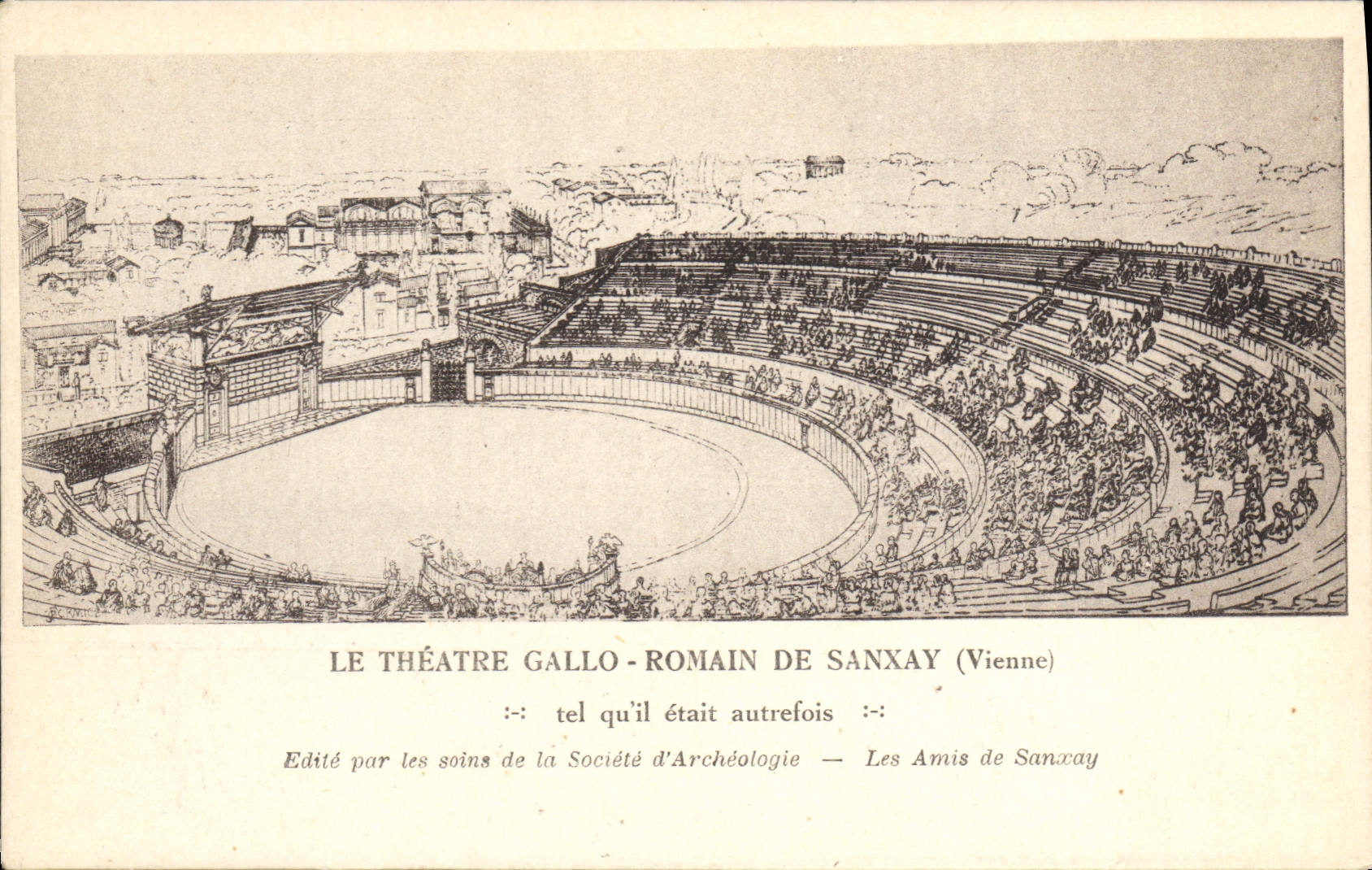 CPA Le Theatre Gallo Romain De Sanxay Vienne