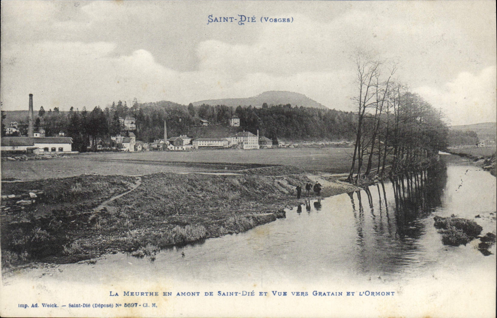 CPA La Meurthe en Amont de Saint Die et Vue vers Gratain et l'Ormont Saint Die Vosges 