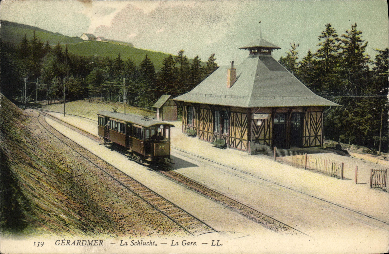 CPA Gerardmer La Schlucht La Gare 