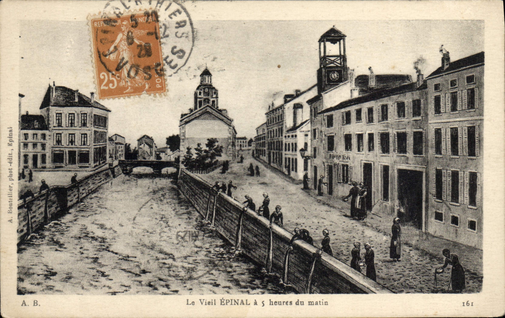 CPA Le Vieil Epinal heures du matin 