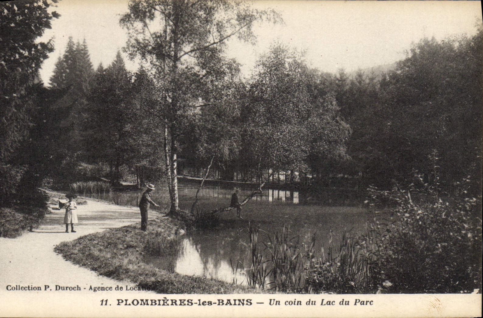 CPA Plombieres les Bains Un coin Lac du Parc