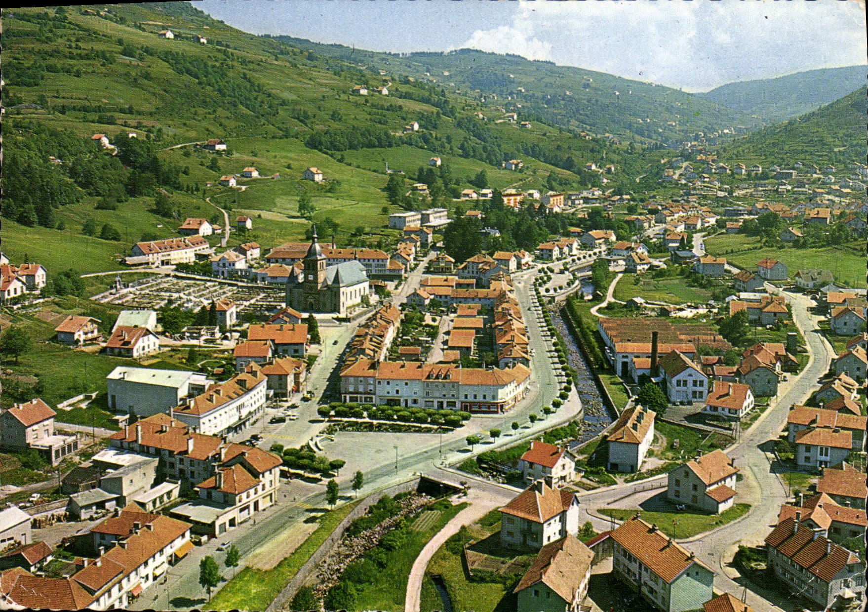 CPSM La Bresse Vosges Vue aerienne