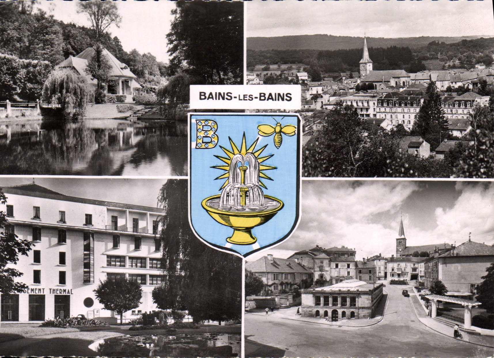 CPSM Bains les Bains Lac Vue Generale Etablissement Thermal