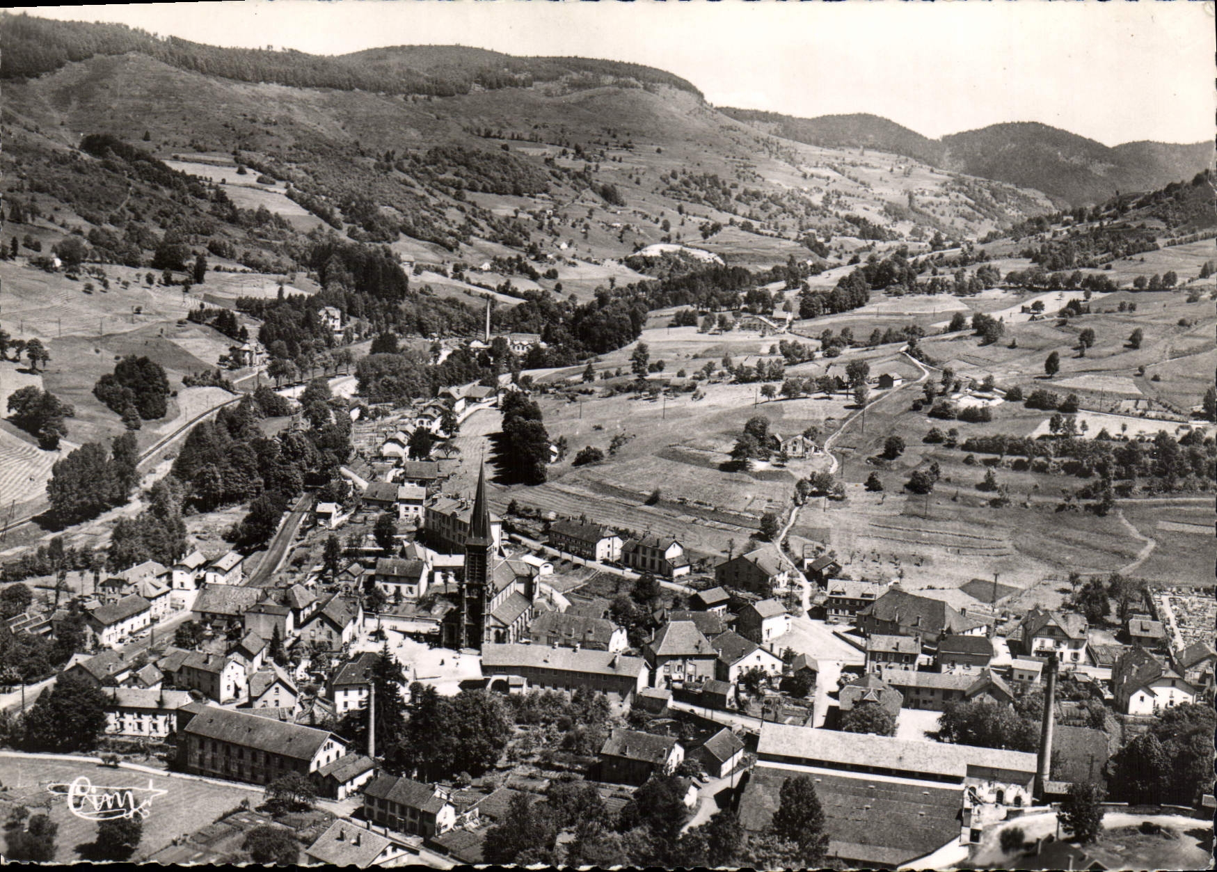 CPSM St Maurice sur Moselle Vosges Vue panoramique aerianne