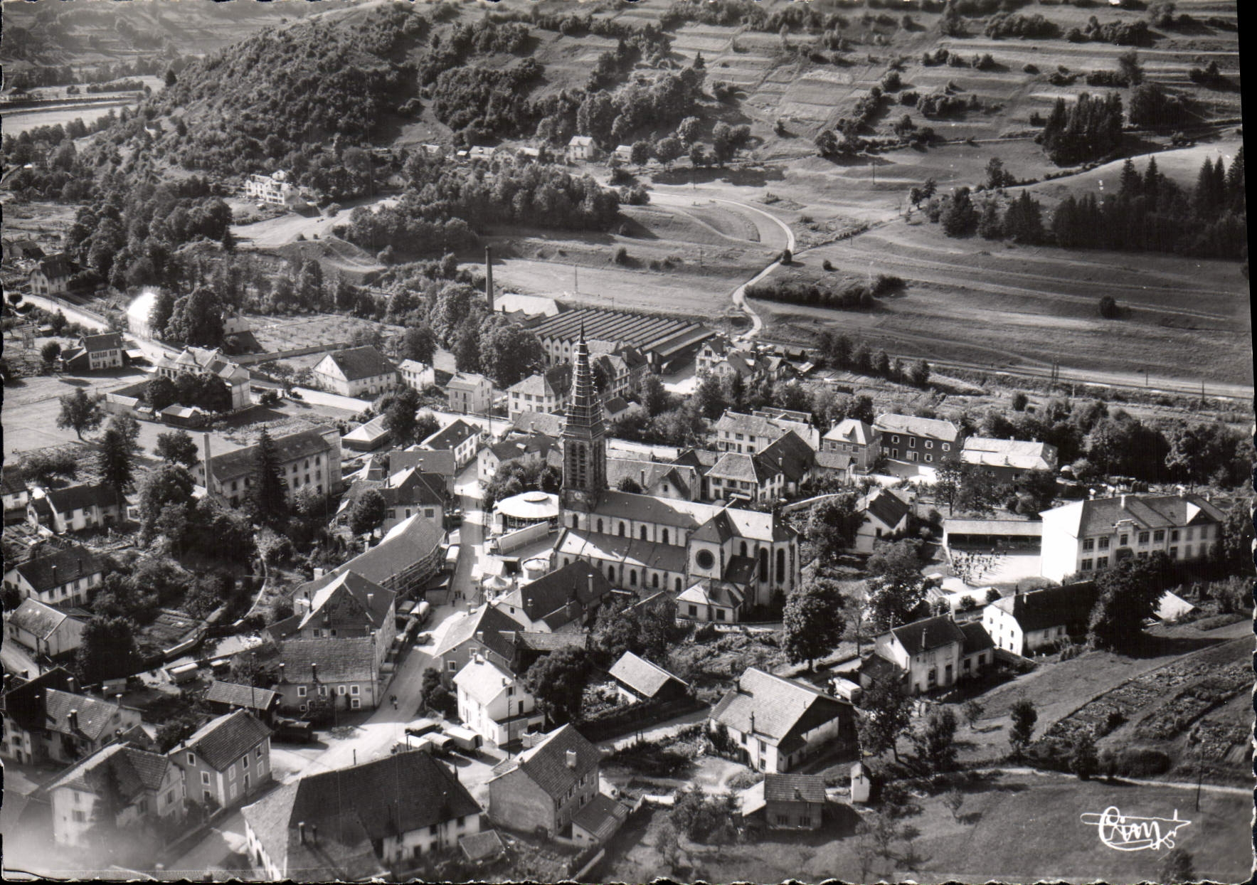 CPSM St Maurice sur Moselle Vosges Vue panoramique aerianne