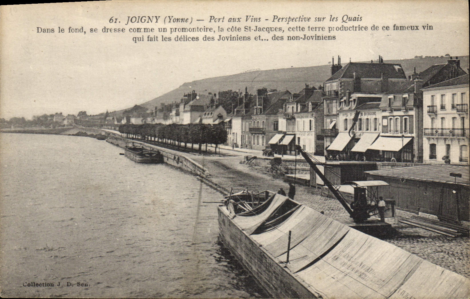 CPA Joigny Yonne Port aux Perspective sur les Quais 