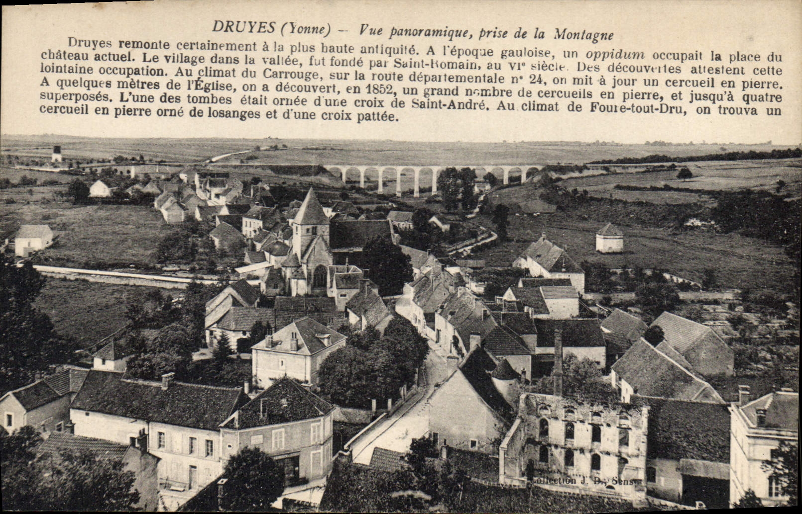 CPA Druyes Yonne Vue Panoramique prise de la Montagne 