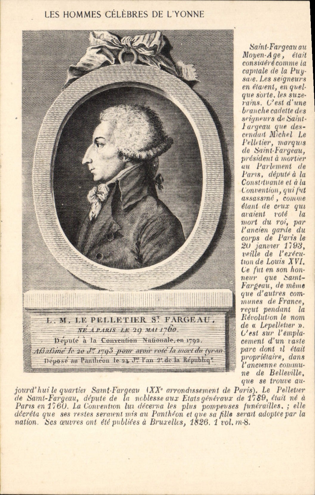 CPA Les Homes Celebres de L'Yonne 