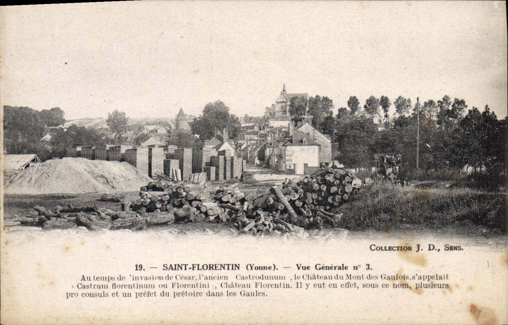 CPA Saint Florentin Yonne Vue Generale 