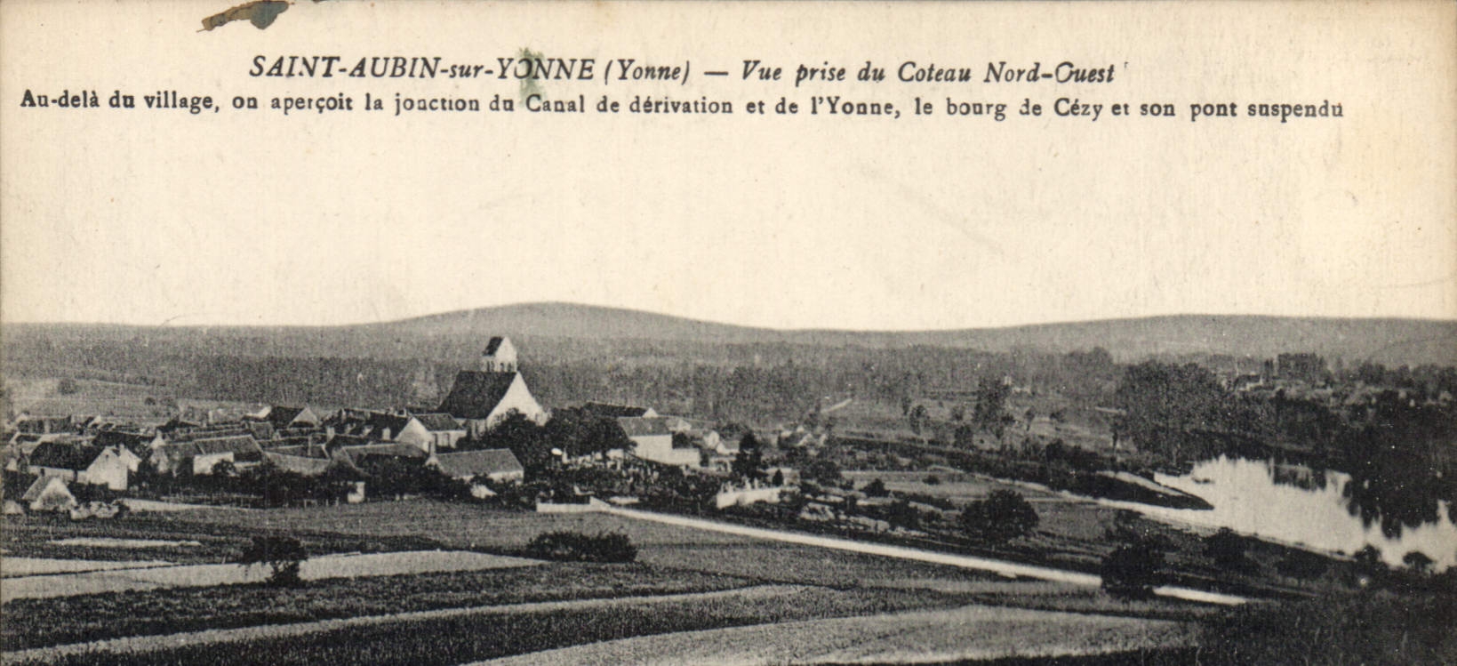 CPA Saint Aubin sur Yonne Vue prise du Coteau Nord Ouest 