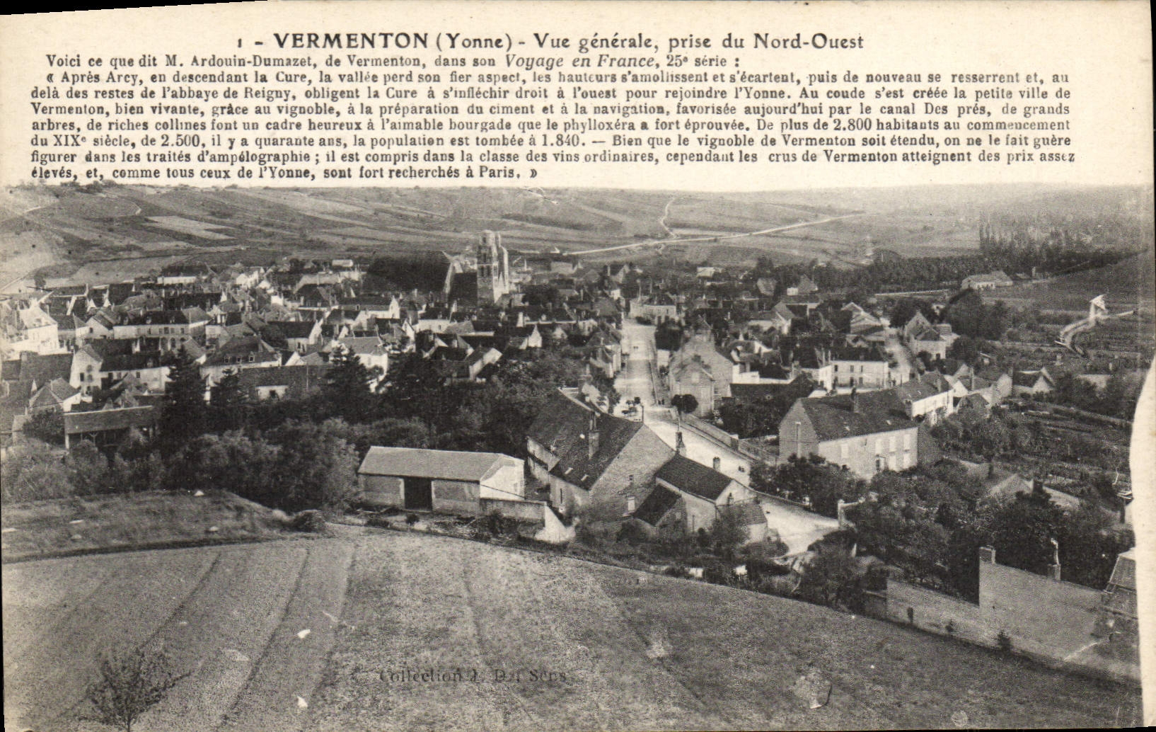 CPA Vermenton Yonne Vue generale prise du Nord Ouest 