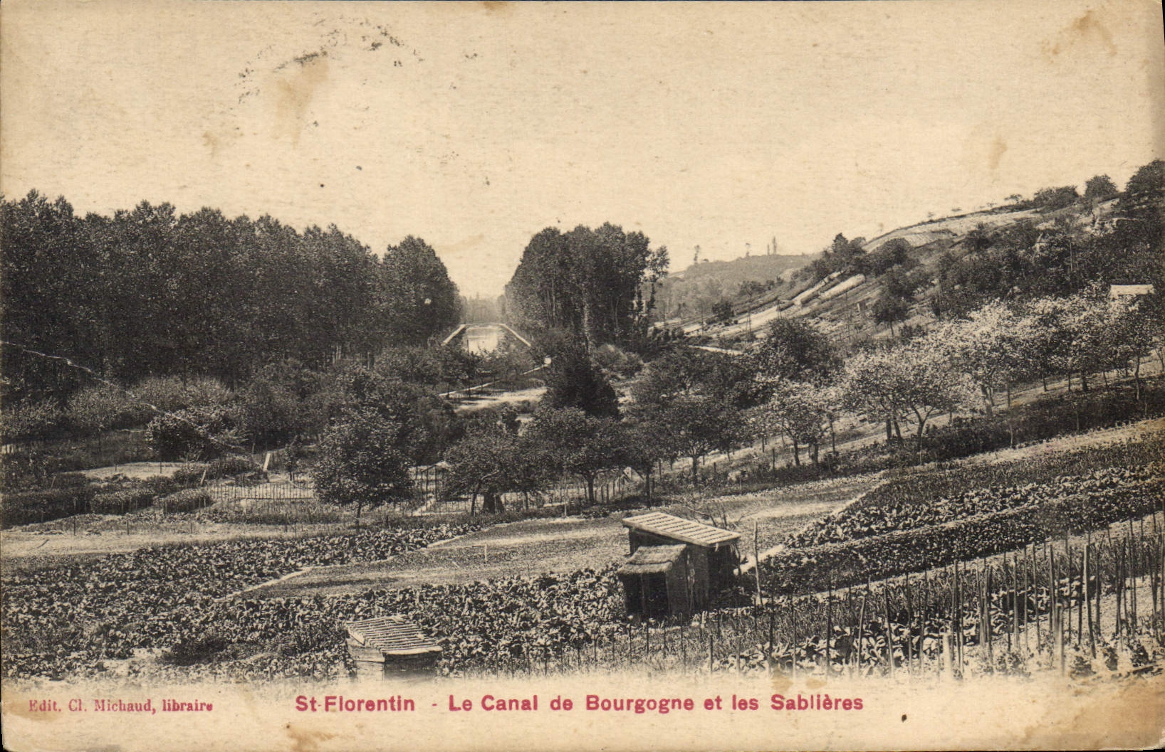 CPA St Florentin Le Canal de Bourgogne et les Sabileres
